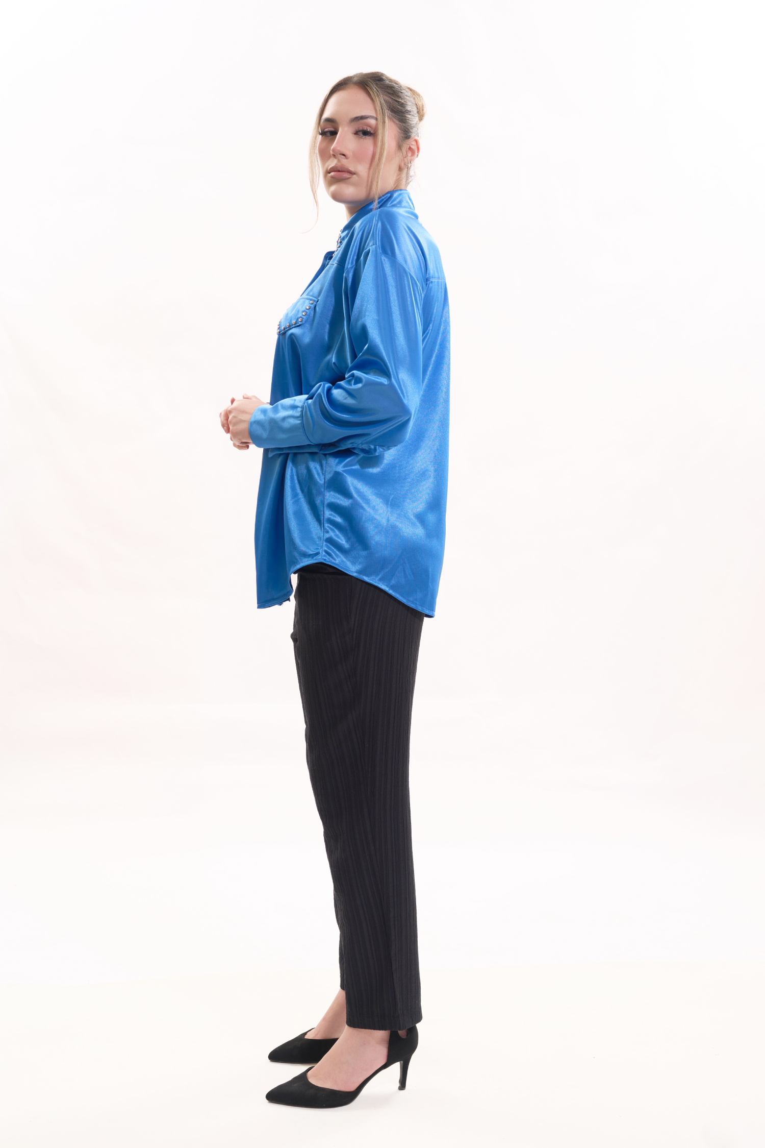 ESSENCE LONG SLEEVE SILK BLOUS