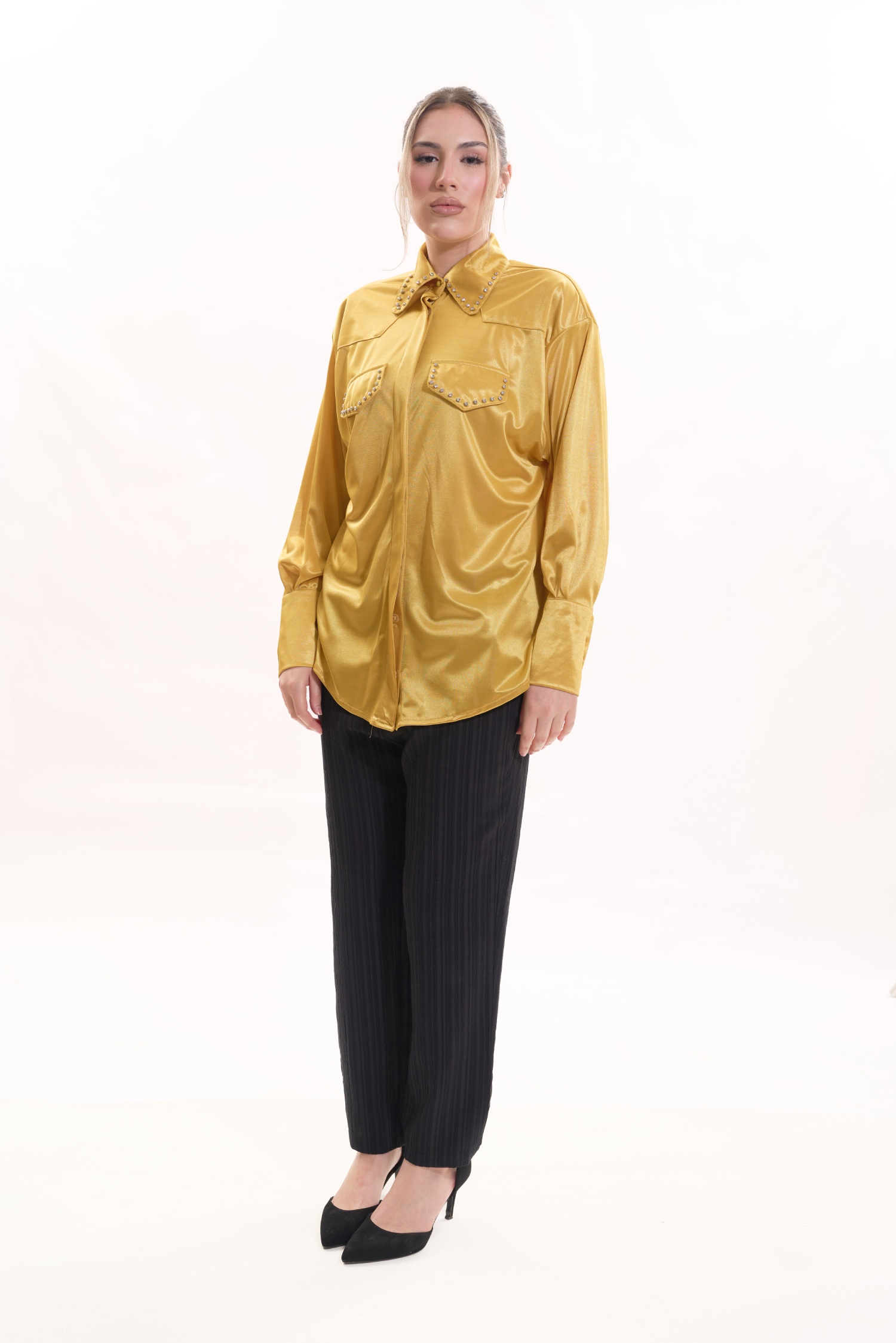 ESSENCE LONG SLEEVE SILK BLOUSE